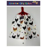 Crochet Top Hand Towel / Tea Towel - Chooks Crochet Top Hand Towel / Tea Towel - Chooks